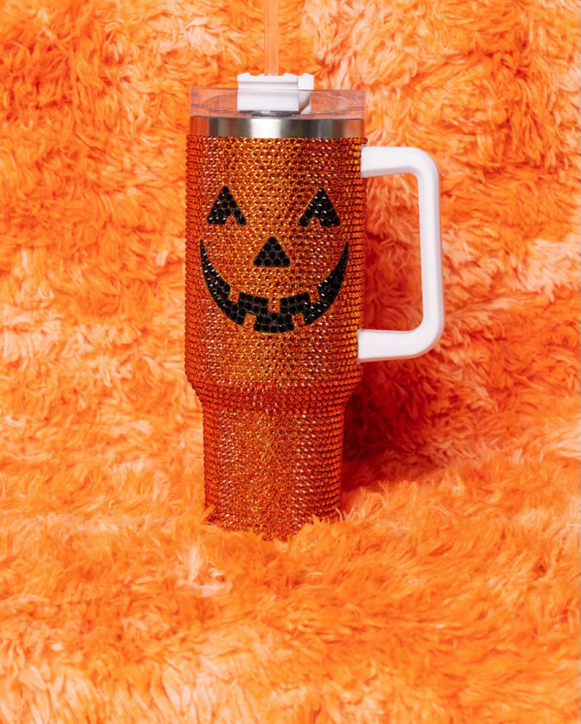 Queen of Sparkles Orange Pumpkin Tumbler