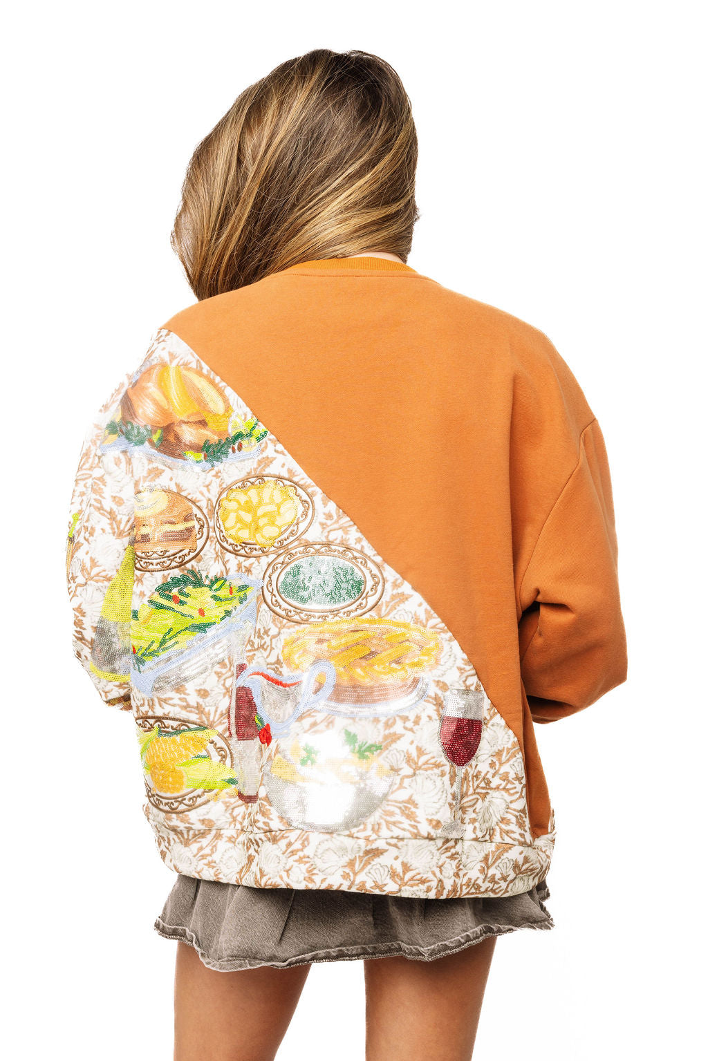 Queen of Sparkles Thanksgiving Meal Sweatshirt