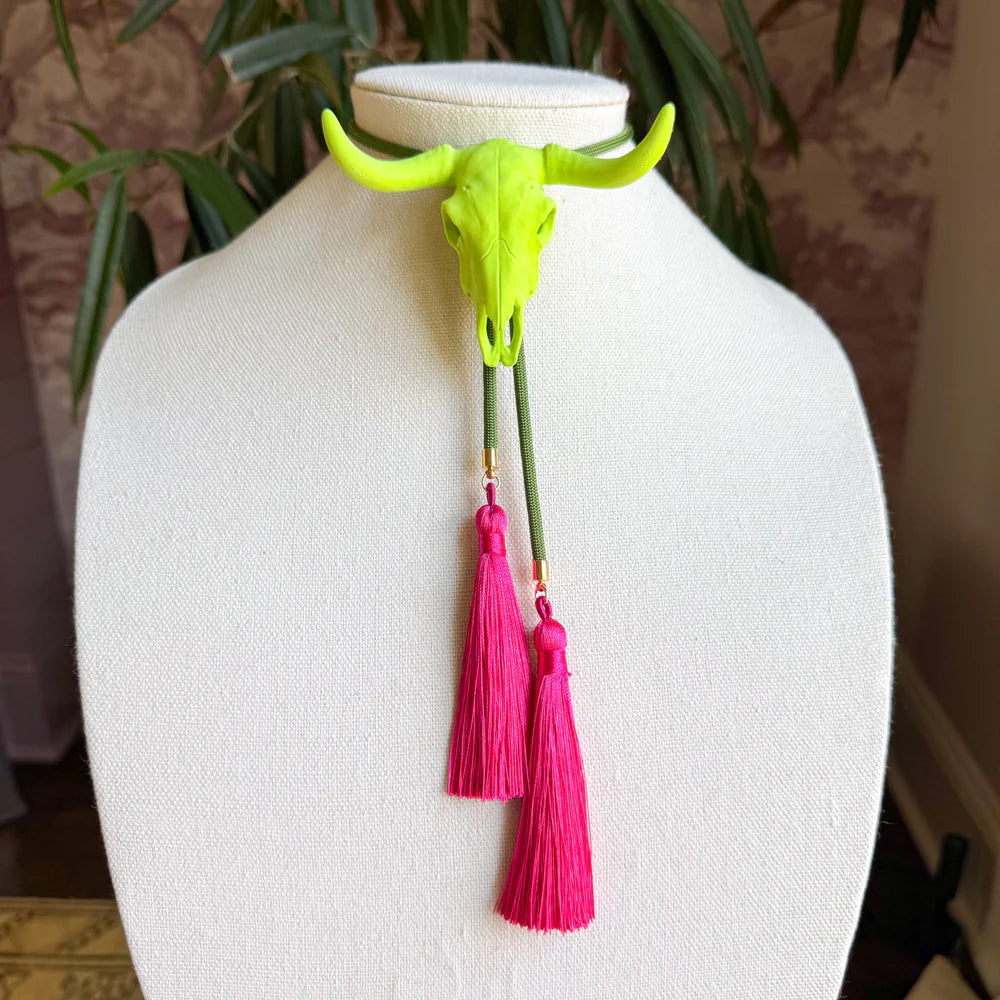 Longhorn Bolo Lime Green by Rahya Jewelry Design - Leopard Grove product image 01