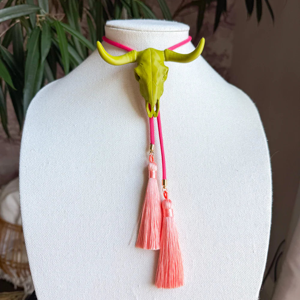 Longhorn Bolo Olive Green by Rahya Jewelry Design - Leopard Grove product image 01