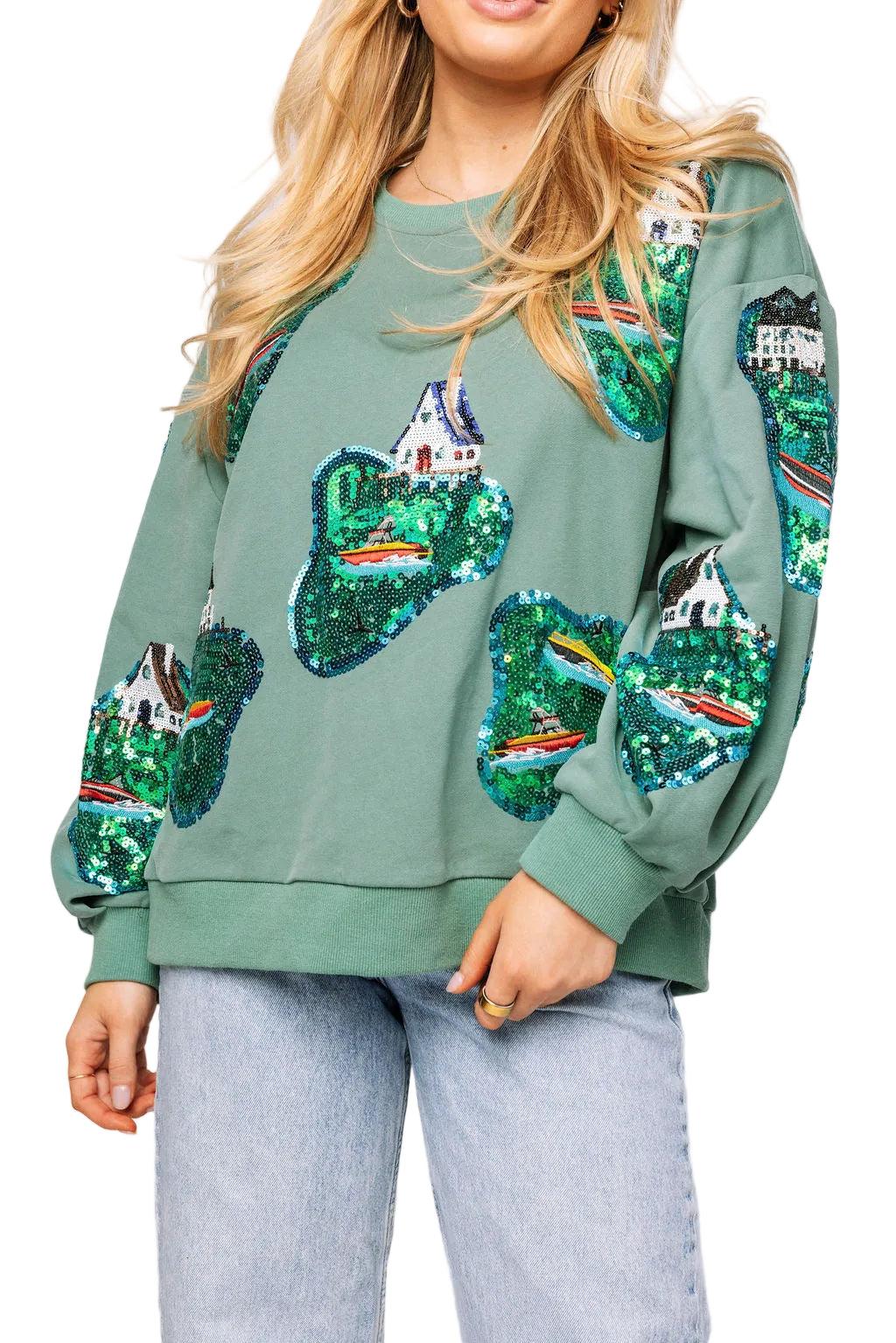 Queen of Sparkles Moss Lake House Sweatshirt