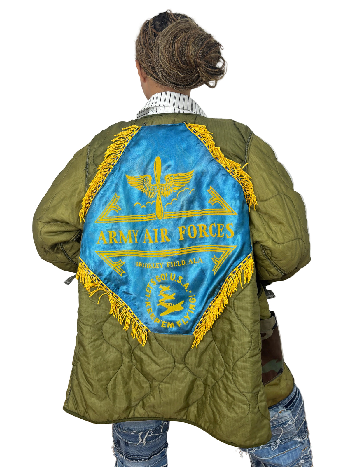 Military Heritage Honor Jacket by Leopard Grove - vintage military liner jacket image 02