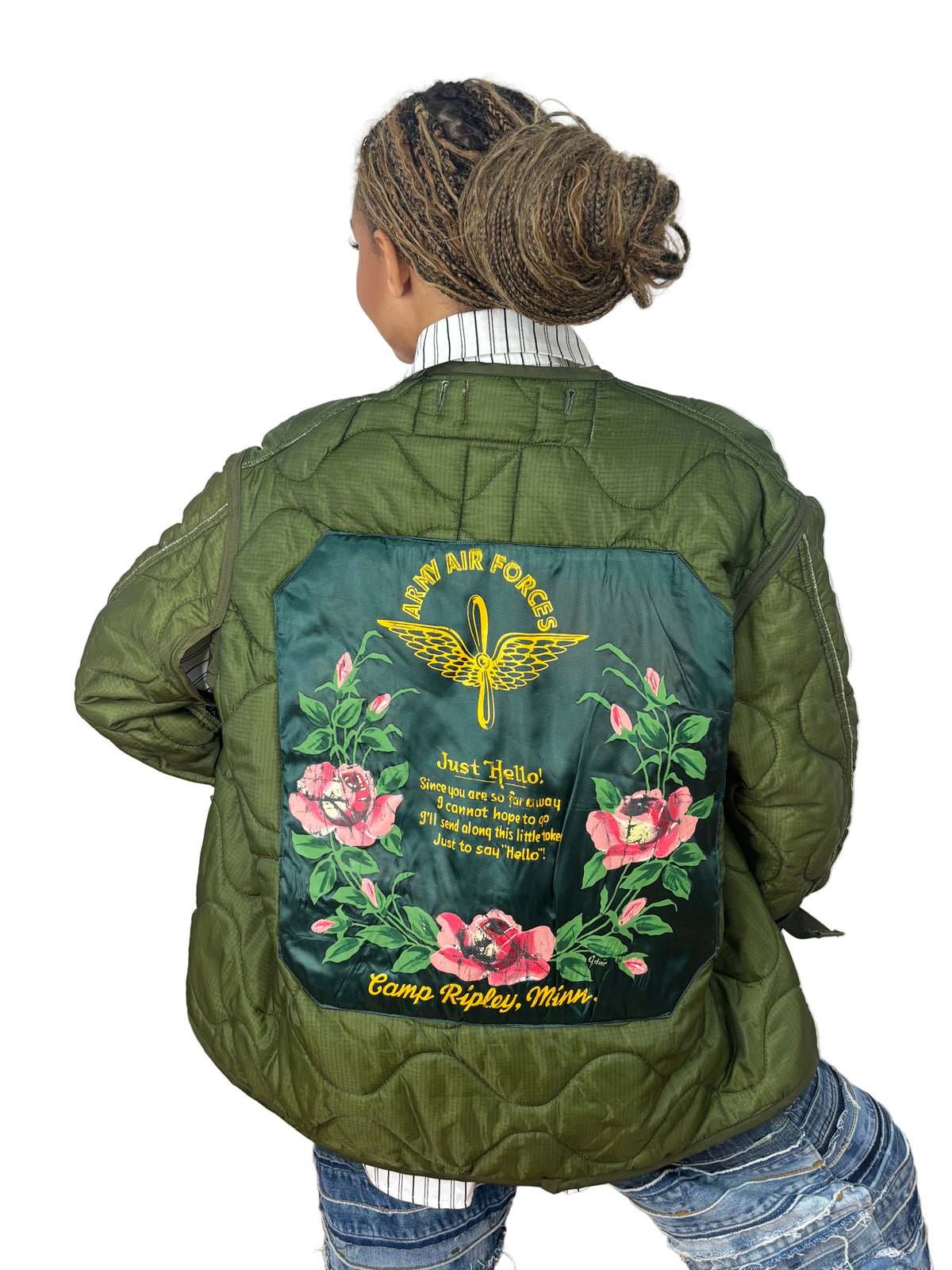 Military Heritage Honor Jacket by Leopard Grove - vintage military liner jacket image 05