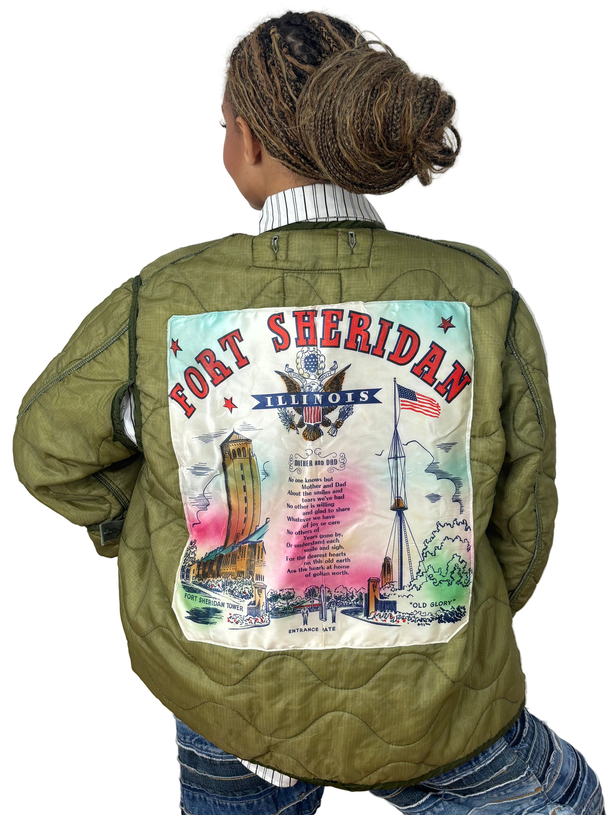 Military Heritage Honor Jacket by Leopard Grove - vintage military liner jacket image 07