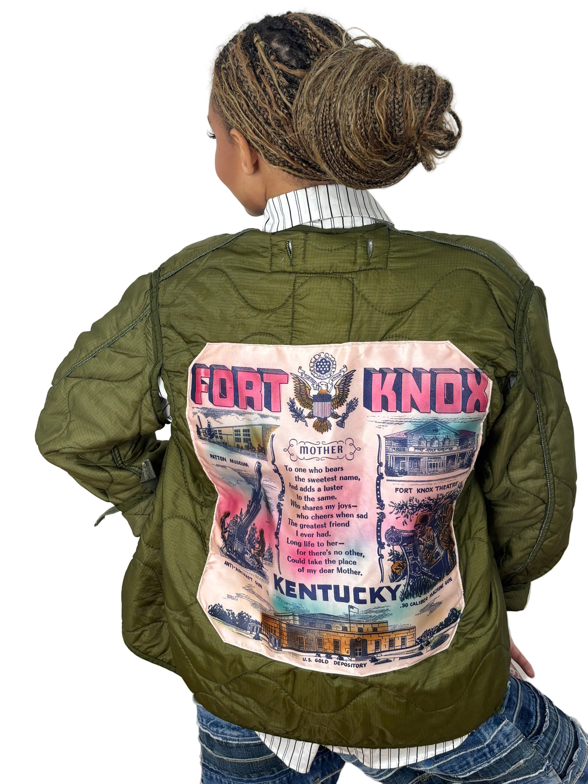 Military Heritage Honor Jacket by Leopard Grove - vintage military liner jacket image 09