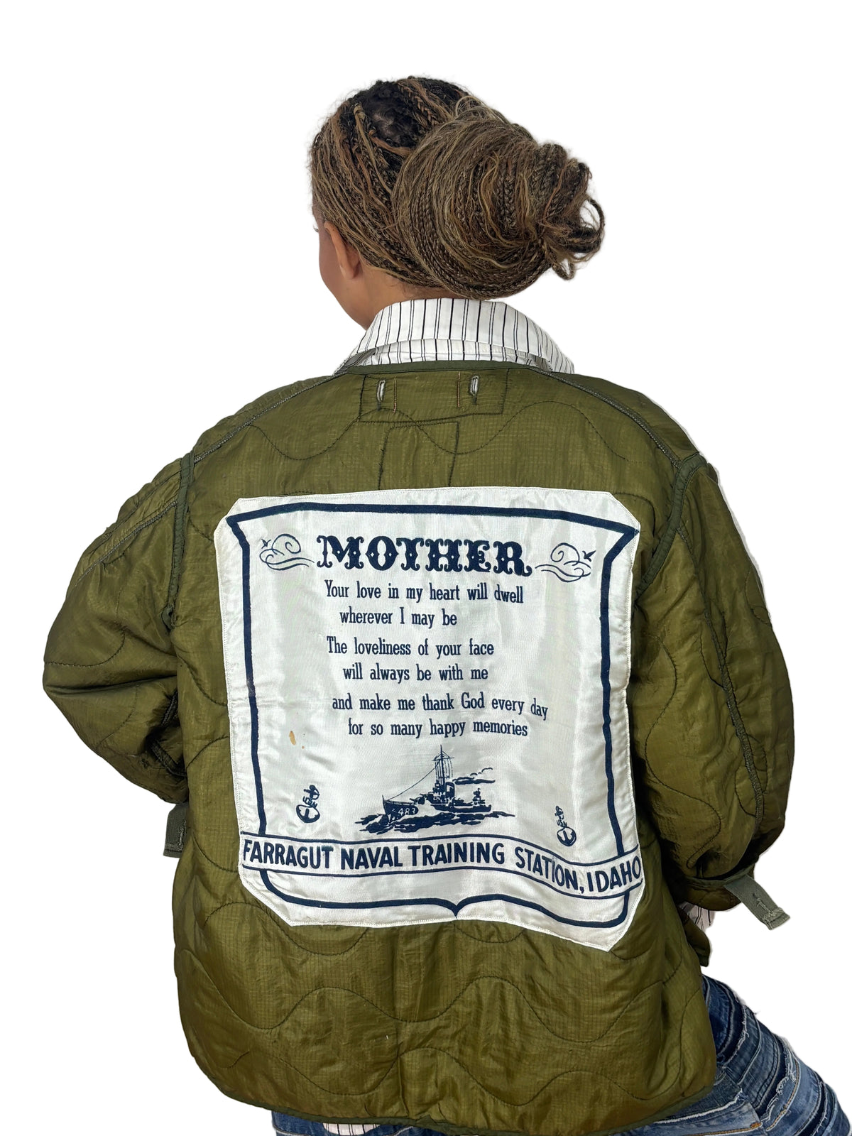 Military Heritage Honor Jacket by Leopard Grove - vintage military liner jacket image 10