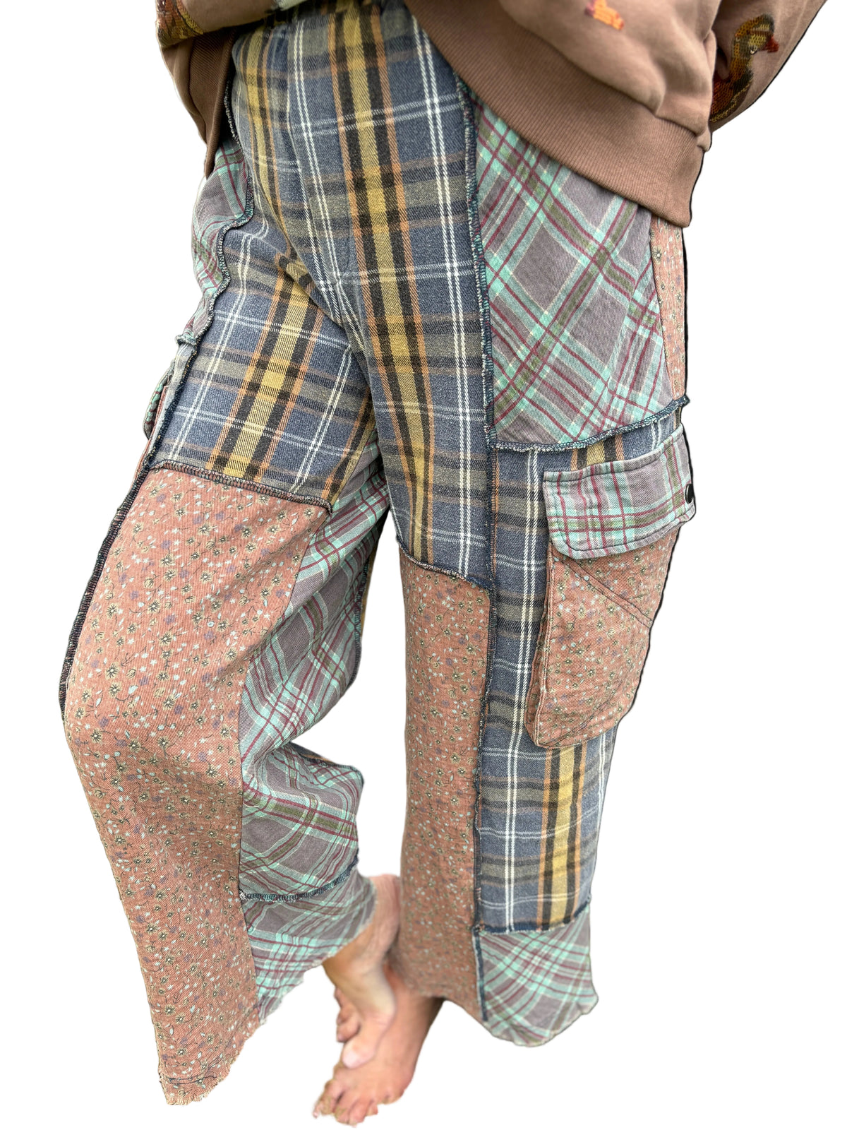 Mixed Plaid Wide-Leg Pants by POL - Leopard Grove product image 02