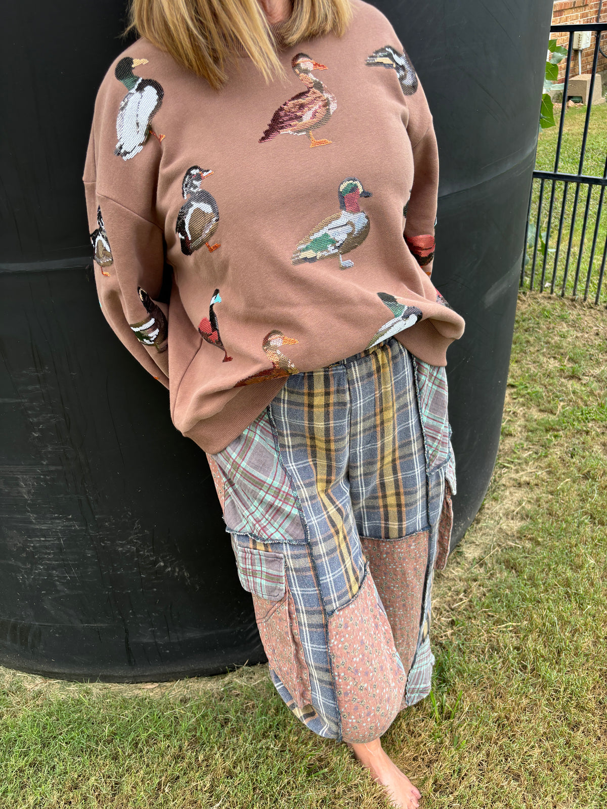 Mixed Plaid Wide-Leg Pants by POL - Leopard Grove product image 04