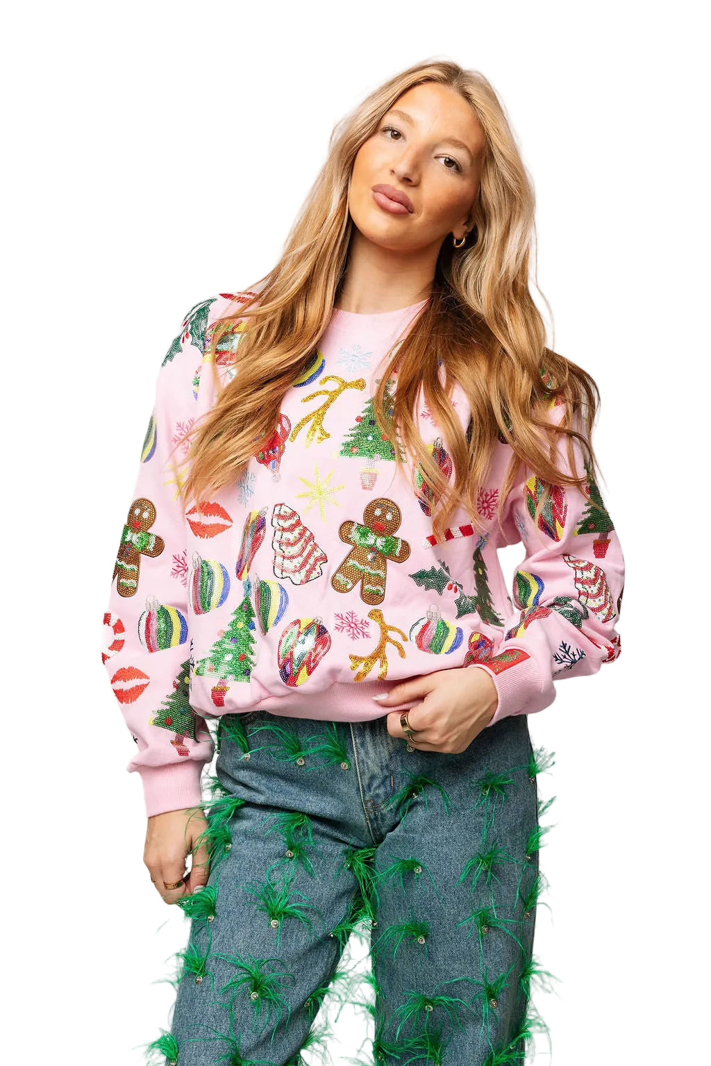 Queen of Sparkles Light Pink Christmas Icon - Leopard Grove product image 01