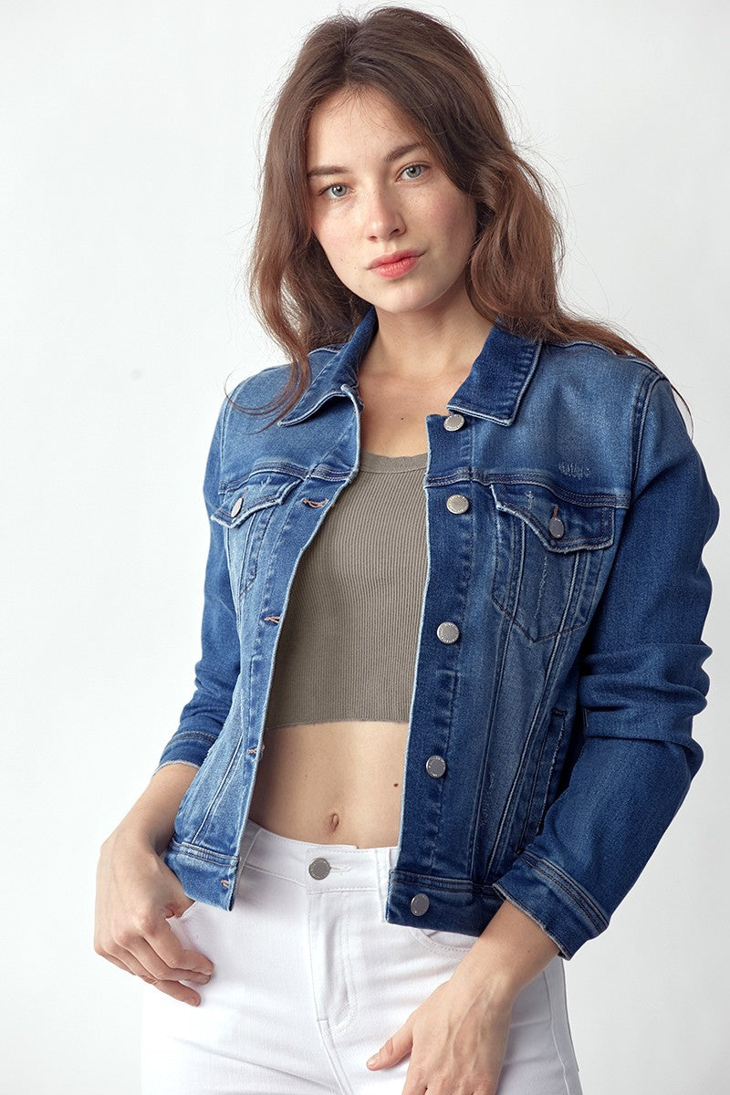 Risen Jeans dark denim jacket for women product image 2.