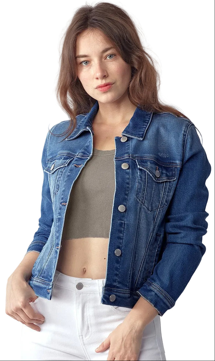 Risen Jeans dark denim jacket for women product image 2.