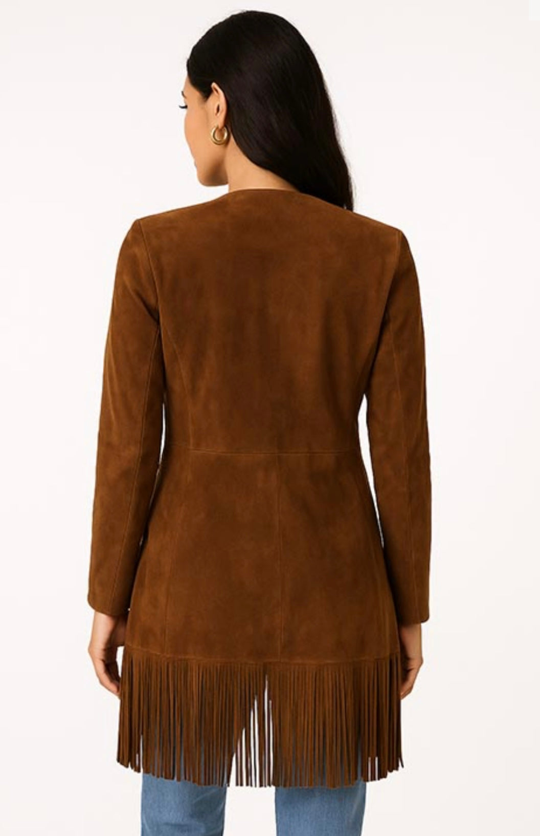 Scully suede fringe coat product image.
