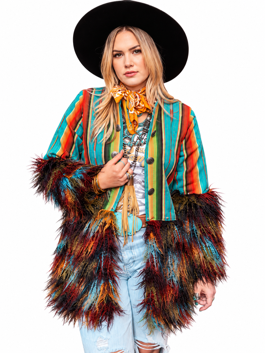 Silverado Apparel Tess Sundance Multi Llama Jacket