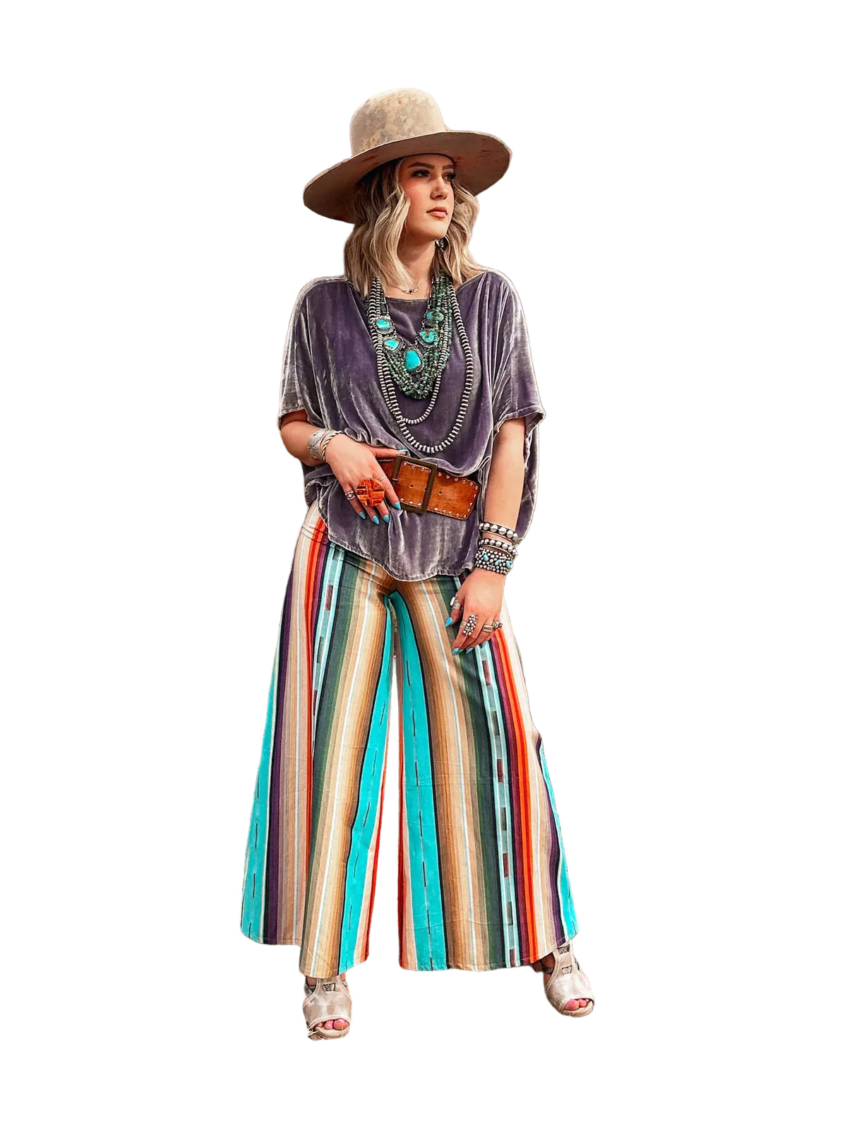 Silverado Tania Trousers - De Colores Serape by Leopard Grove