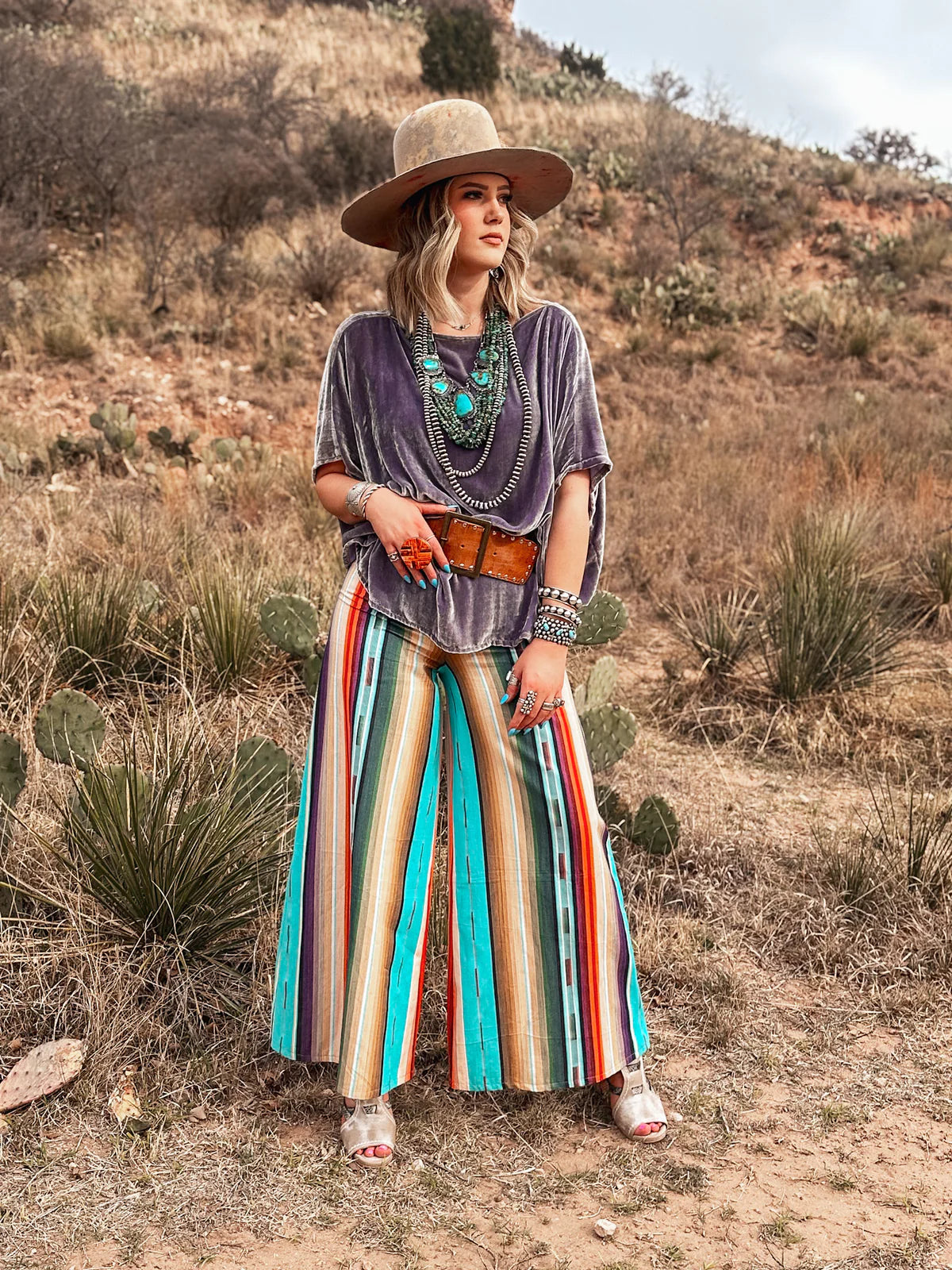 Silverado Tania Trousers - De Colores Serape by Leopard Grove