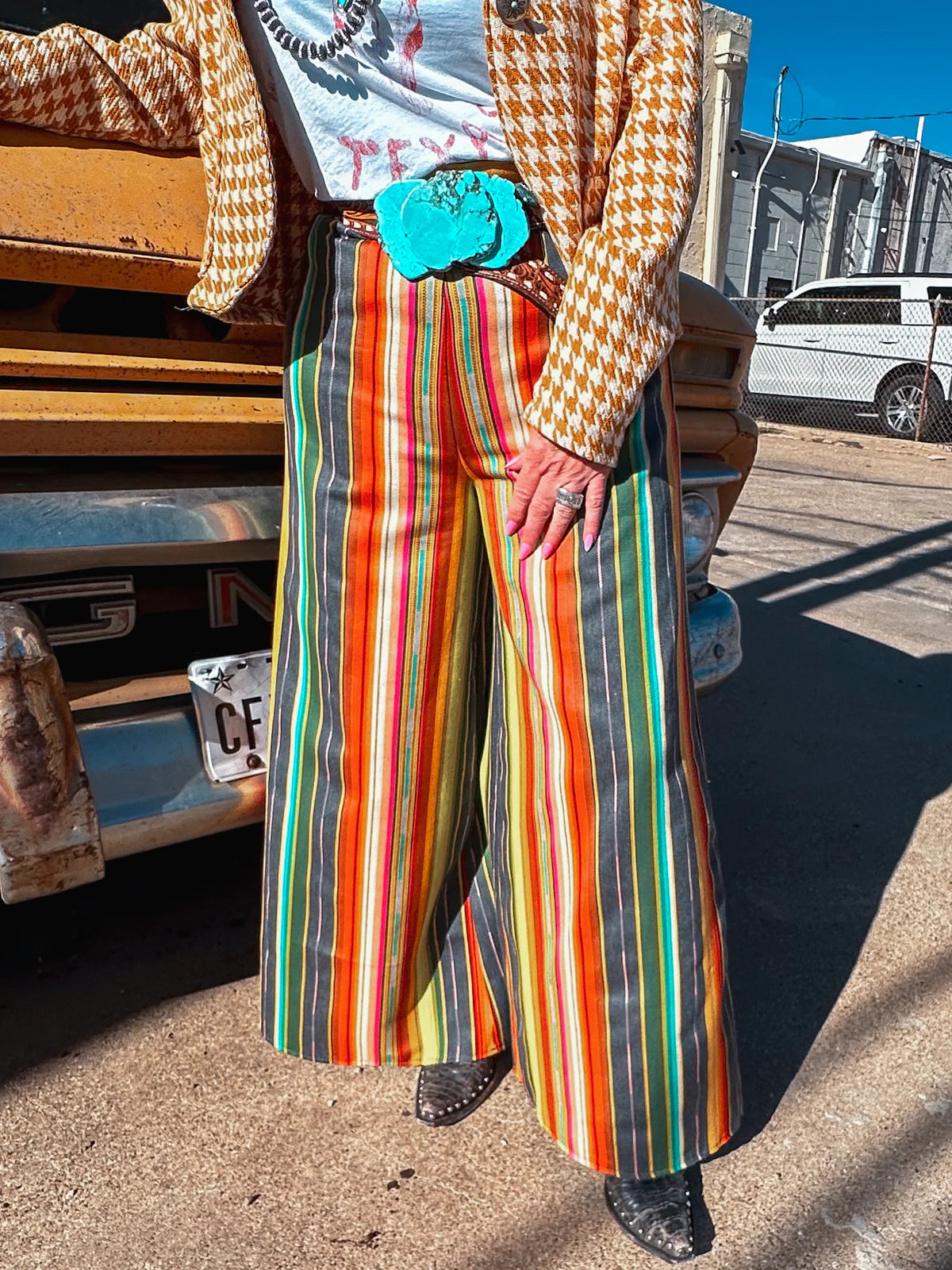 Silverado Tania trousers in Desert Sun and De Colores serape western print product image 1.
