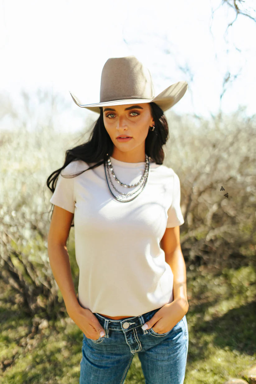 Basic Snug Tee - Cream