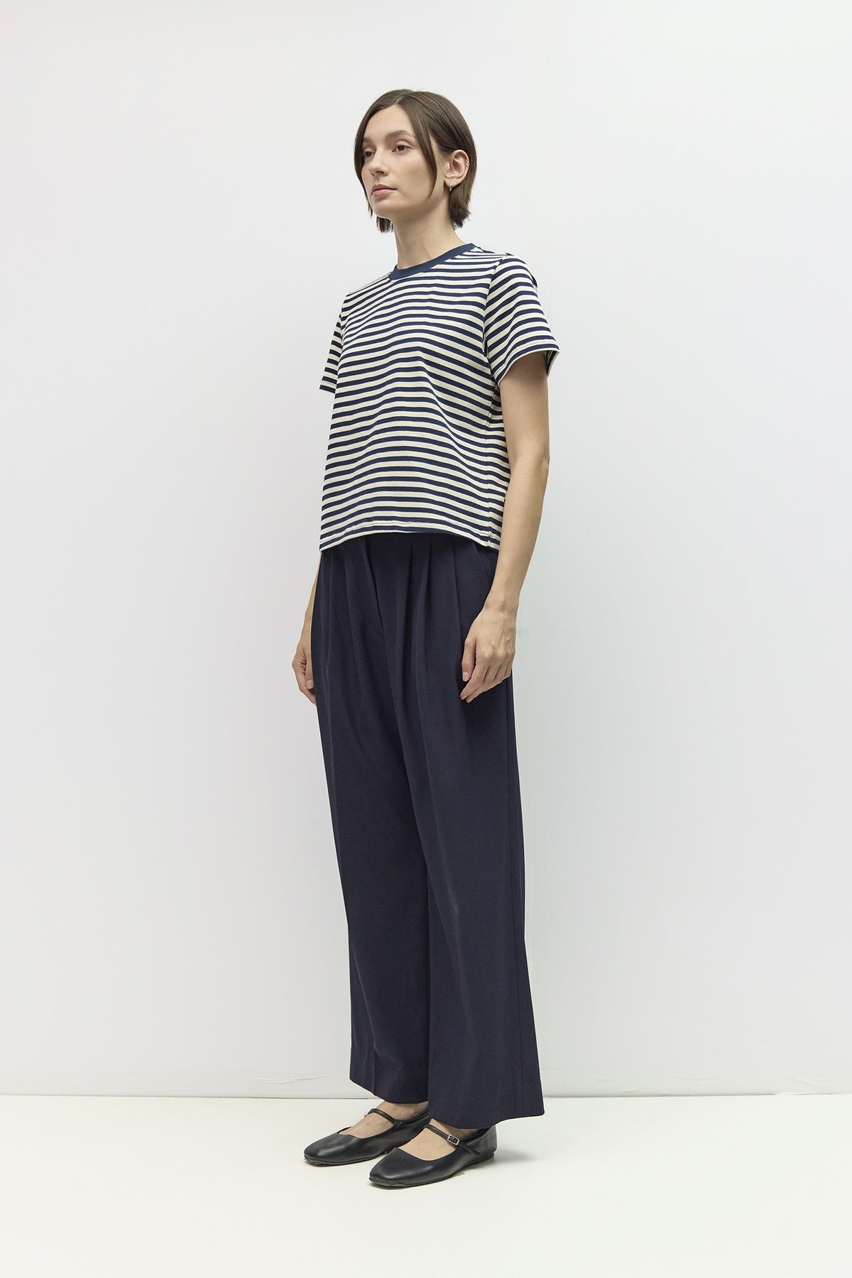 Striped Tee - Brown and Cream by Mod Ref - Leopard Grove product image 02