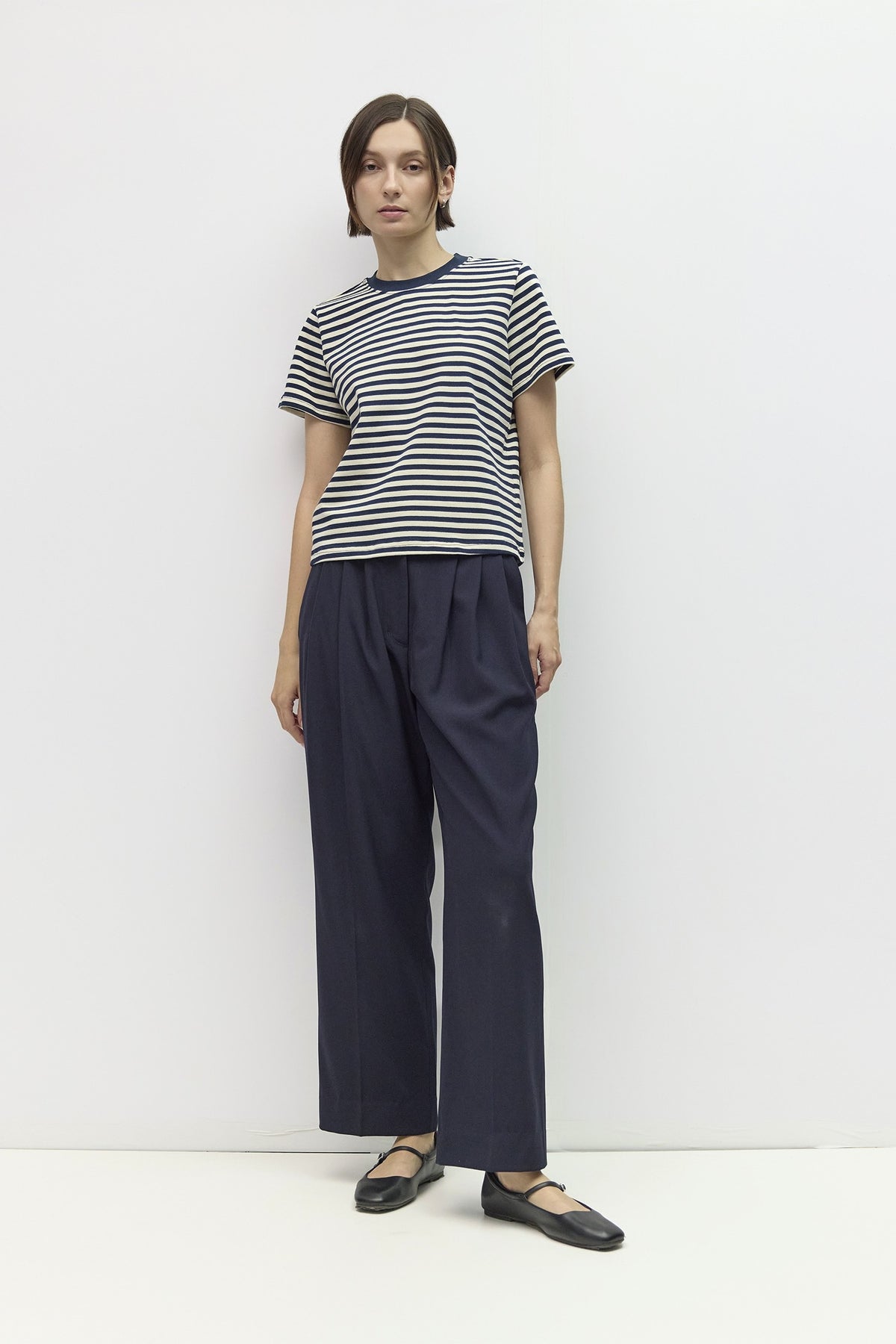 Striped Tee - Brown and Cream by Mod Ref - Leopard Grove product image 03