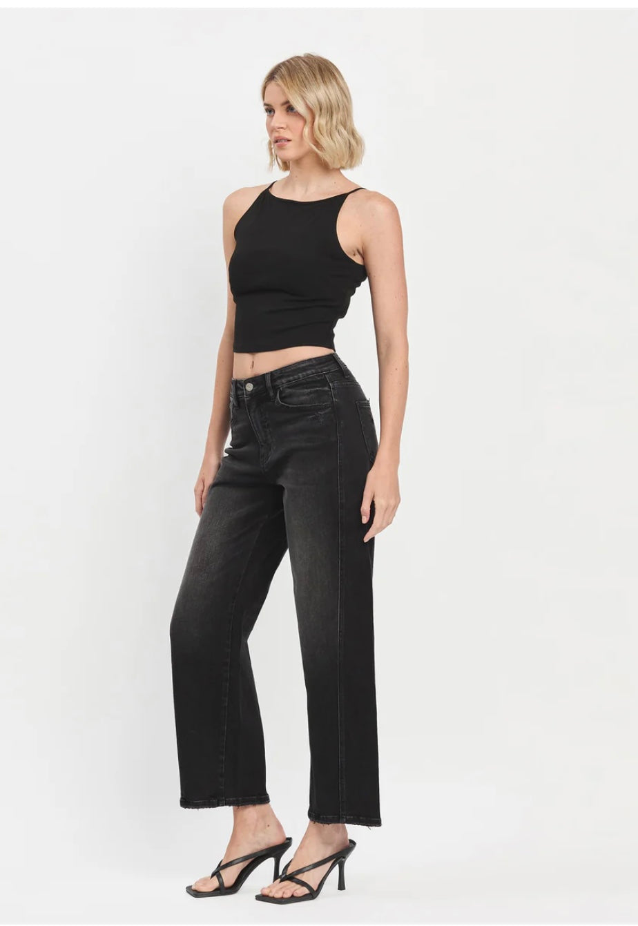 Super High Barrel Jeans in black by Vervet product image 3.