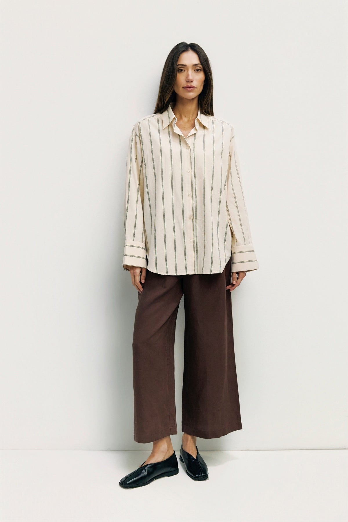 Button Up Blouse in Cream by Mod Ref