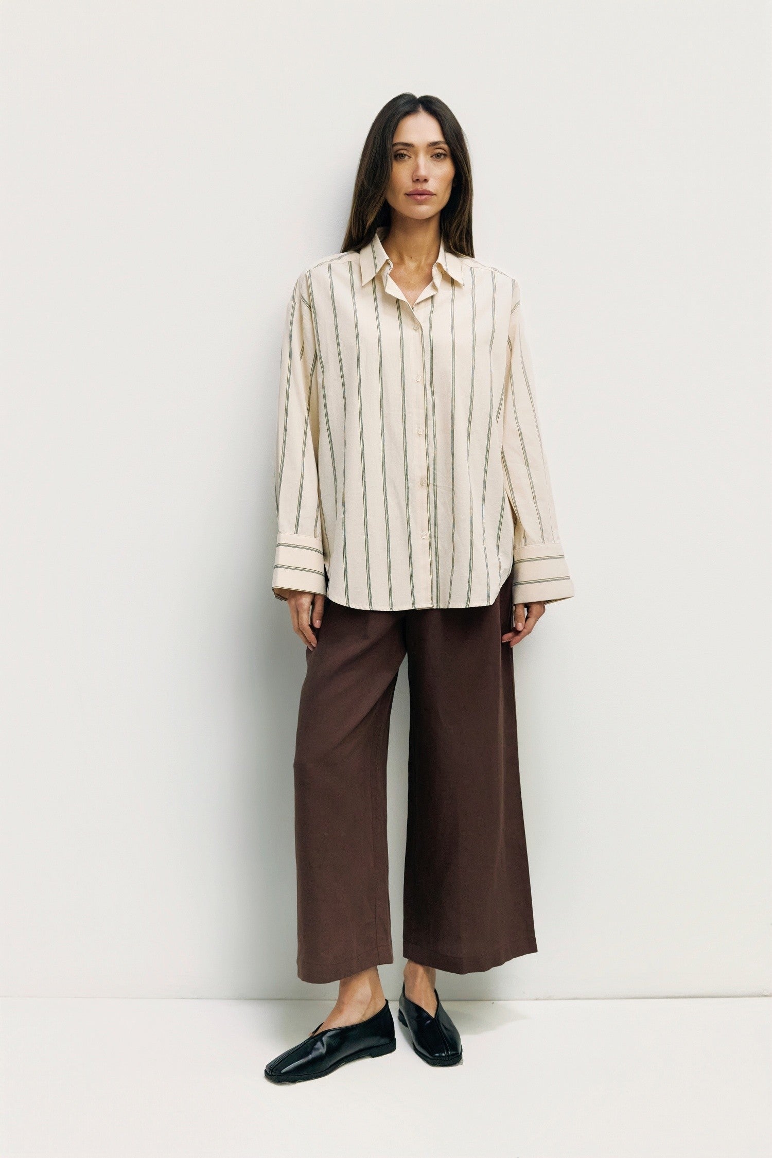 Button Up Blouse in Cream by Mod Ref