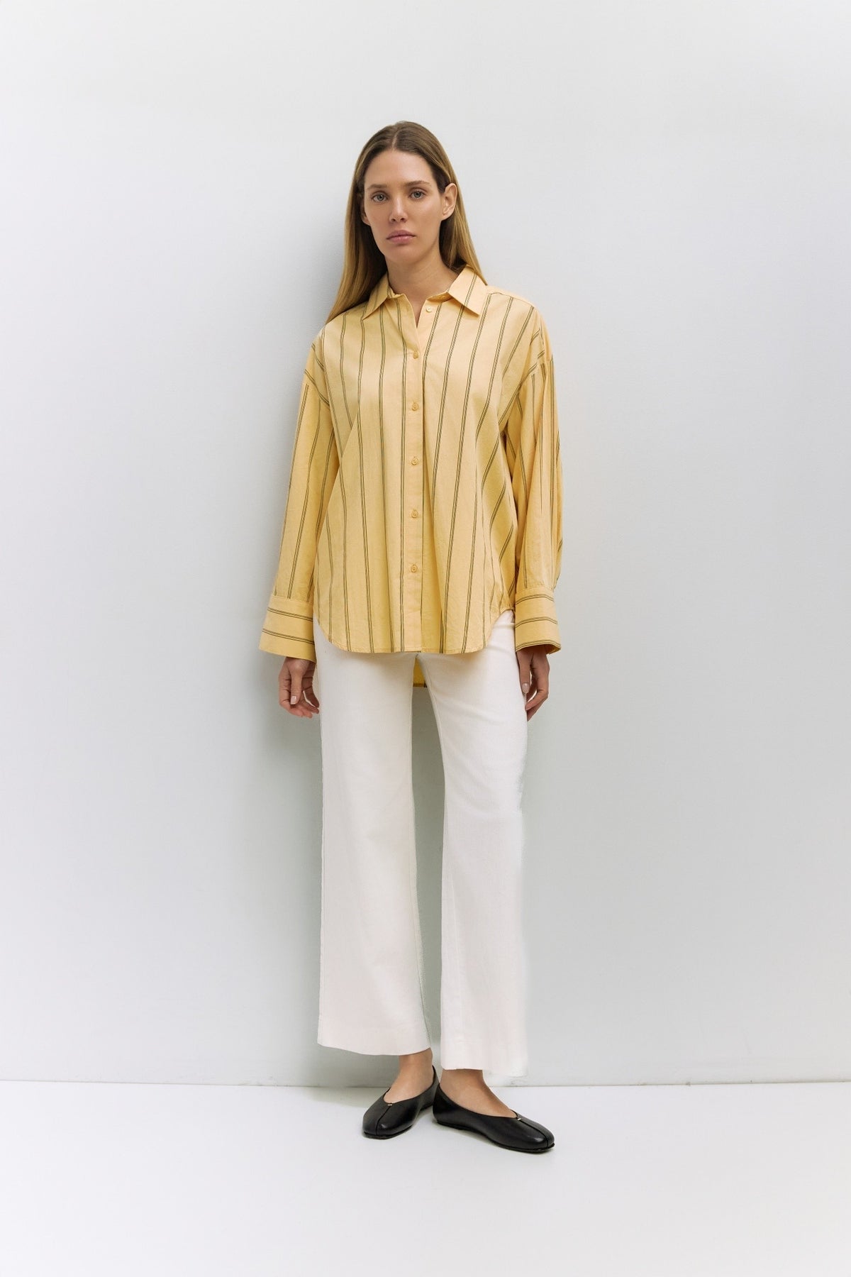 Button Up Blouse in Yellow by Mod Ref