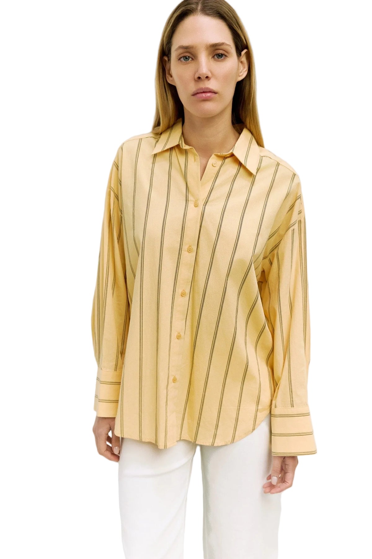 Button Up Blouse in Yellow by Mod Ref
