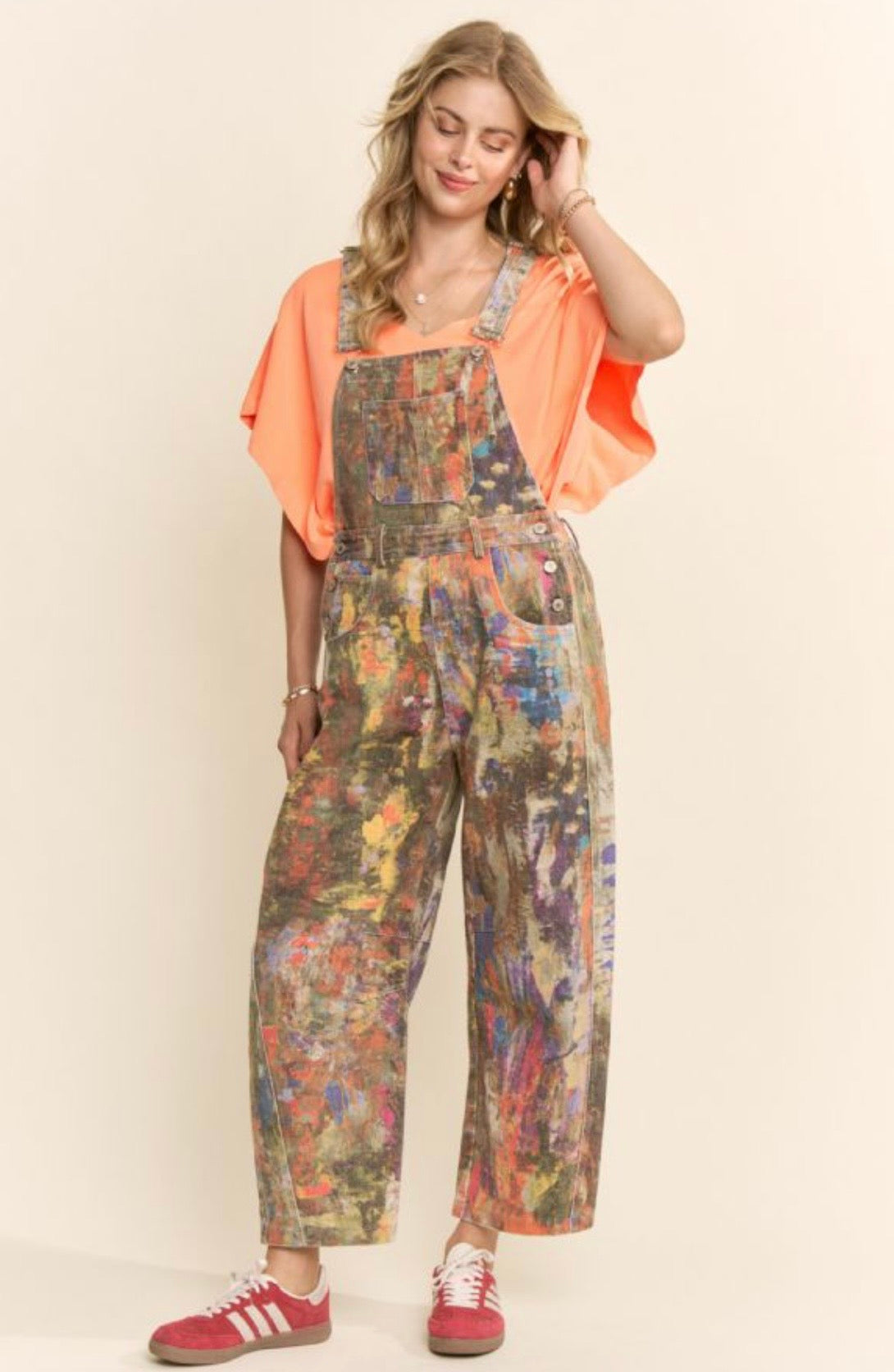 Tie Dyed Overalls Olive by Davi&Dani - Leopard Grove product image 02