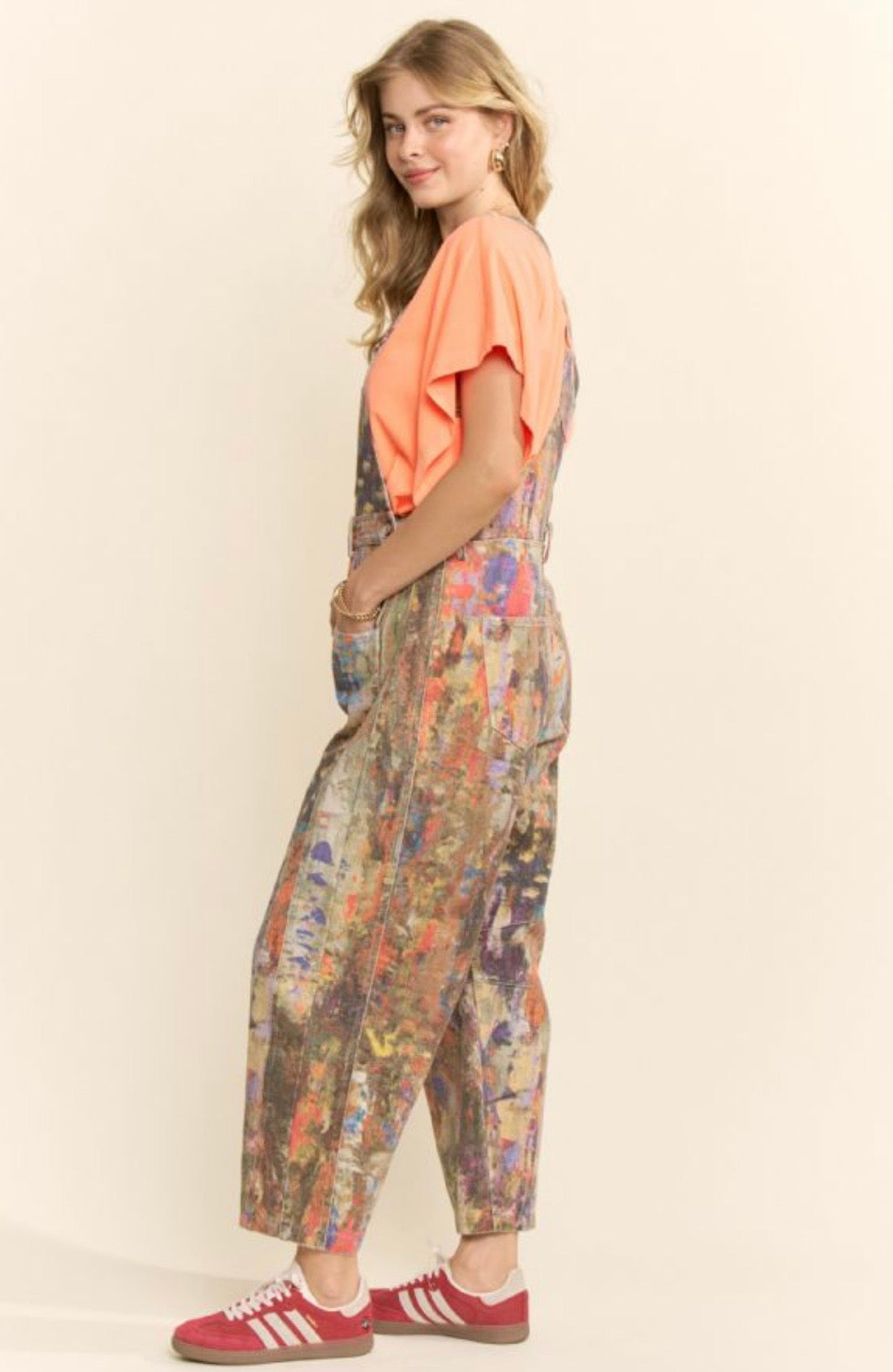 Tie Dyed Overalls Olive by Davi&Dani - Leopard Grove product image 04