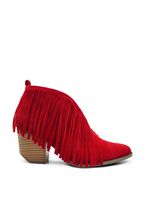 red fringe ankle booties shoes women heel slip on zappos nordstrom amazon target outfit dsw madden girl lucky brand matisse