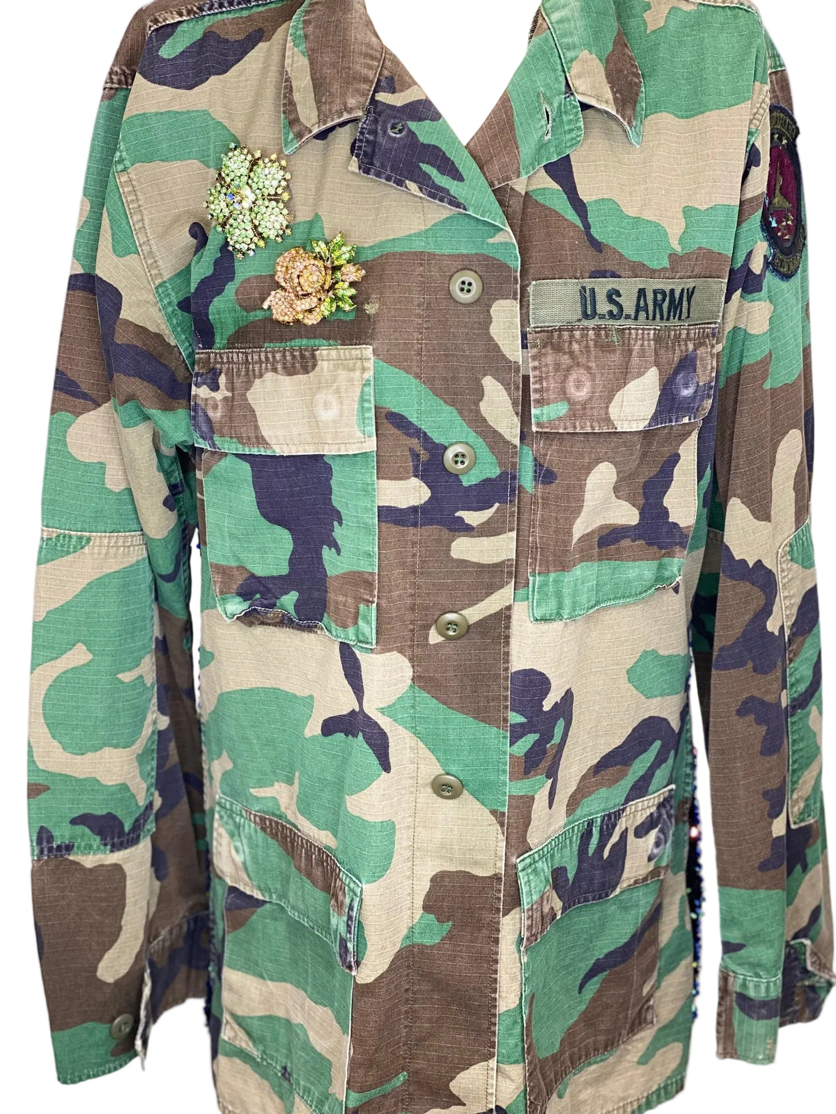 Jacket - Camo Velvet Sequin Back by Leopard Grove