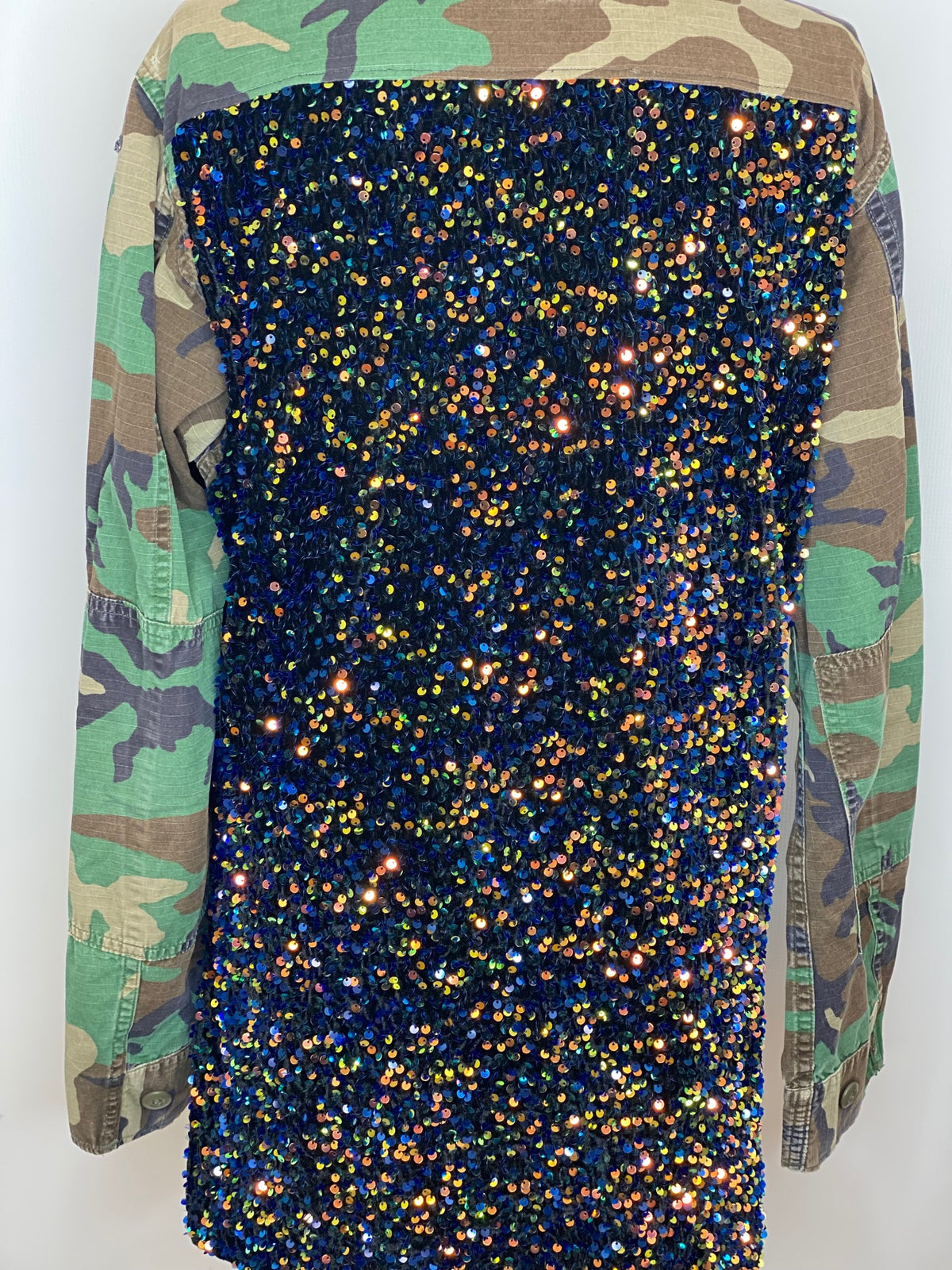Jacket - Camo Velvet Sequin Back by Leopard Grove