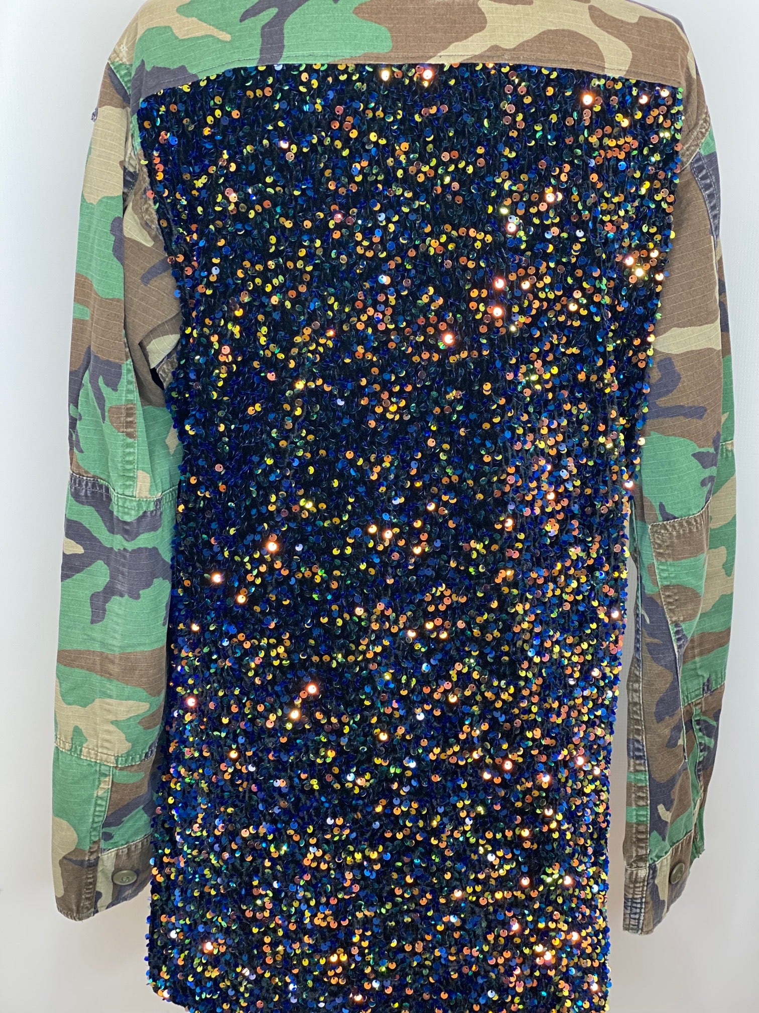 Jacket - Camo Velvet Sequin Back by Leopard Grove
