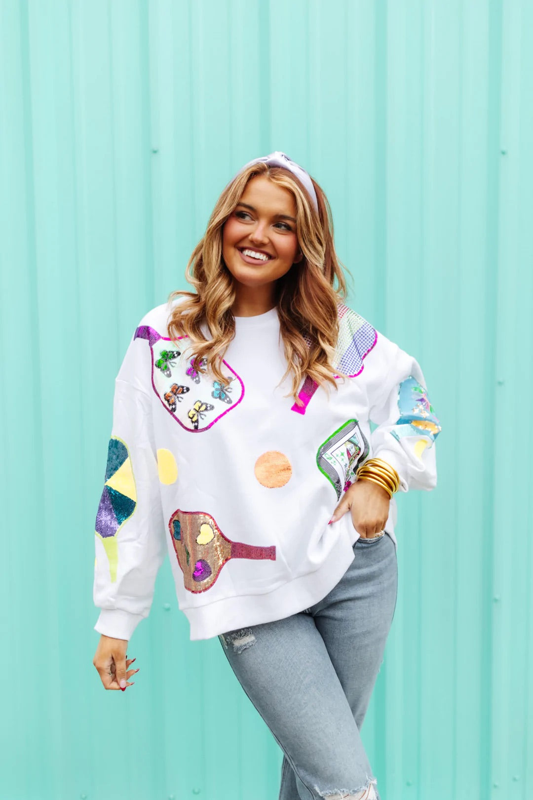 Queen of Sparkles Pickleball Queen Sweatshirt