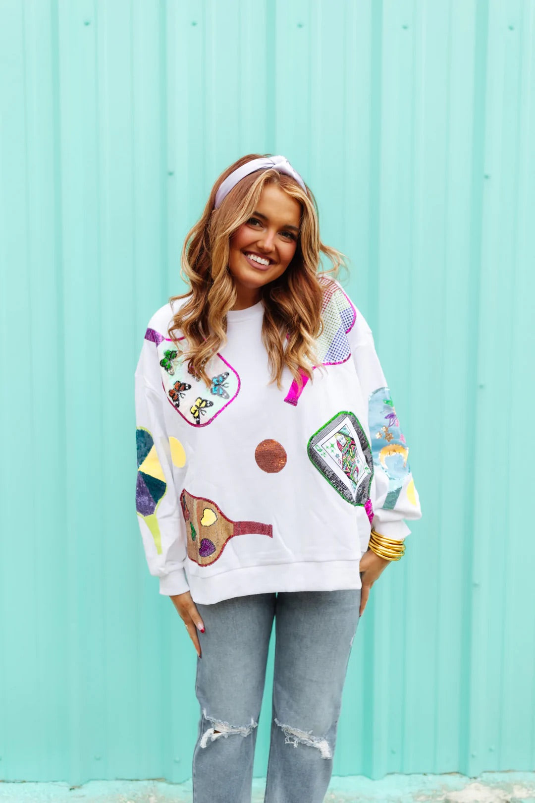 Queen of Sparkles Pickleball Queen Sweatshirt