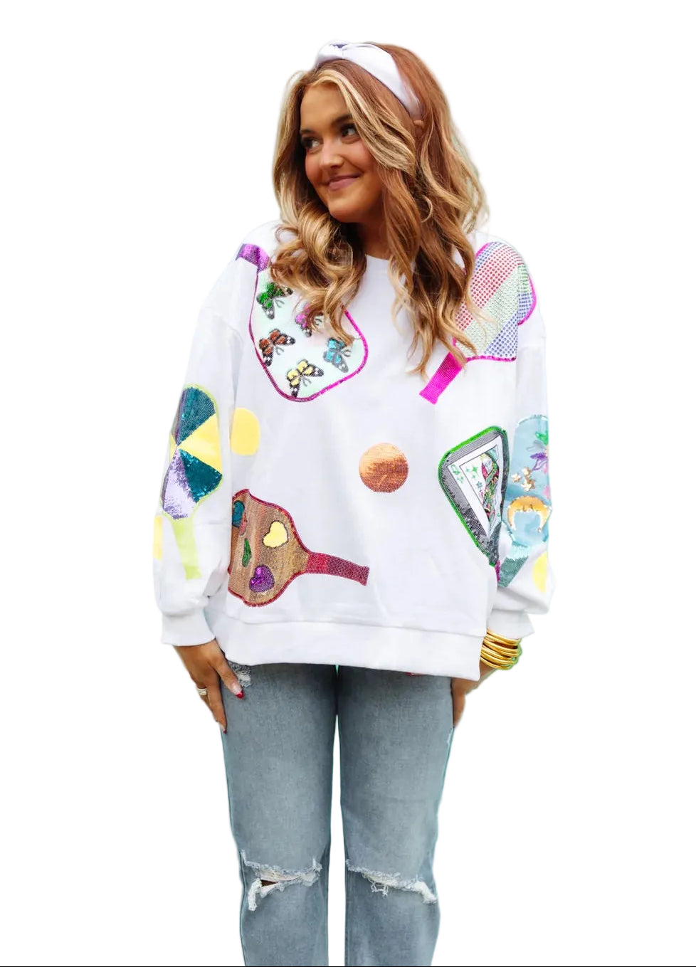 Queen of Sparkles Pickleball Queen Sweatshirt