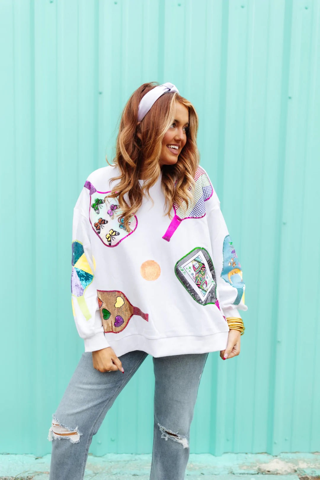 Queen of Sparkles Pickleball Queen Sweatshirt