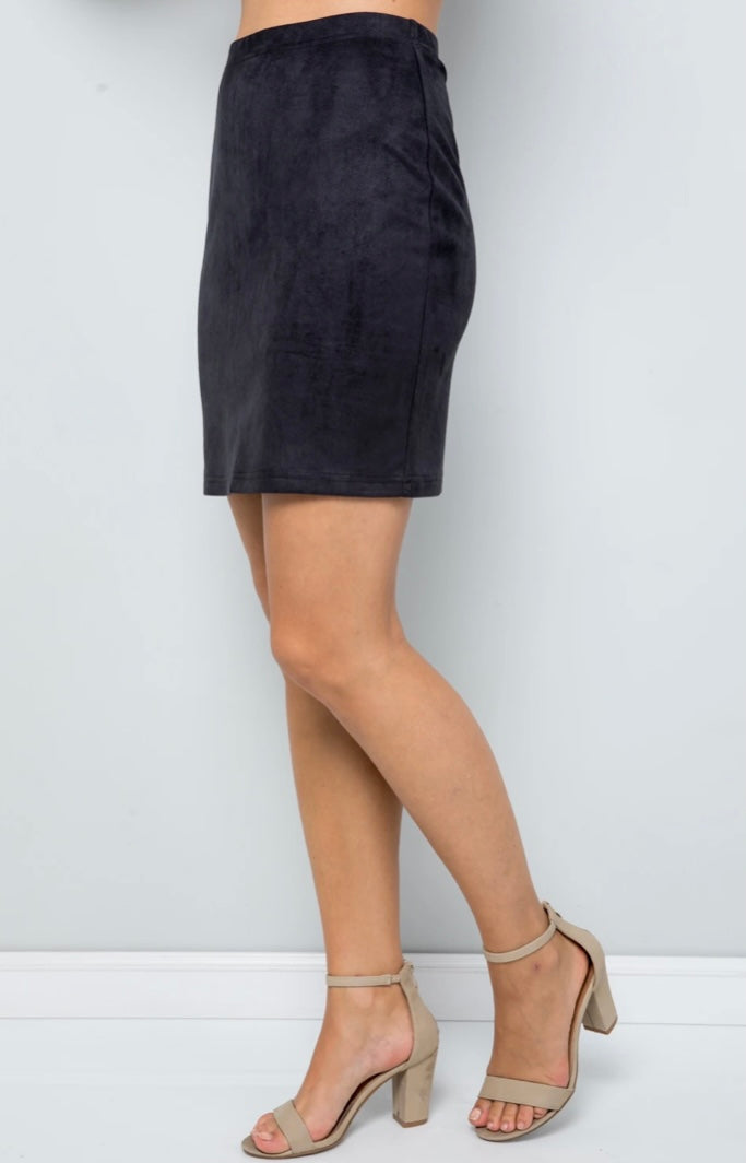 Snake Print Skirt - Black