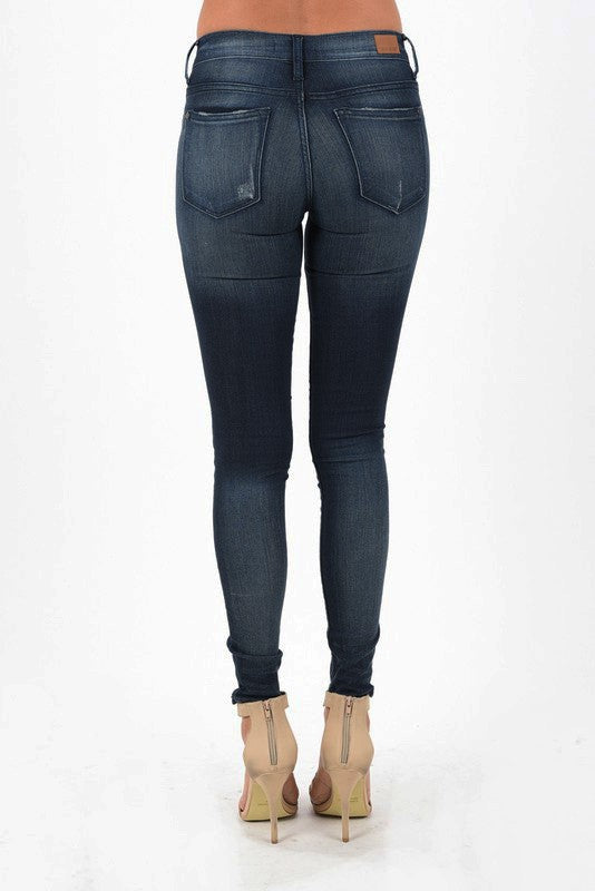 denim jeans rayon dark blue skinny junior plus size stretchy shinny