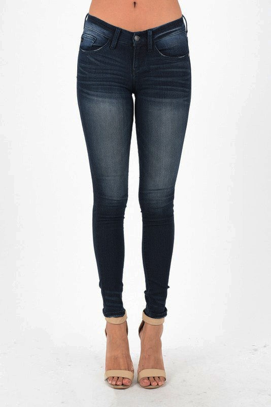 denim jeans rayon dark blue skinny junior plus size stretchy shinny 