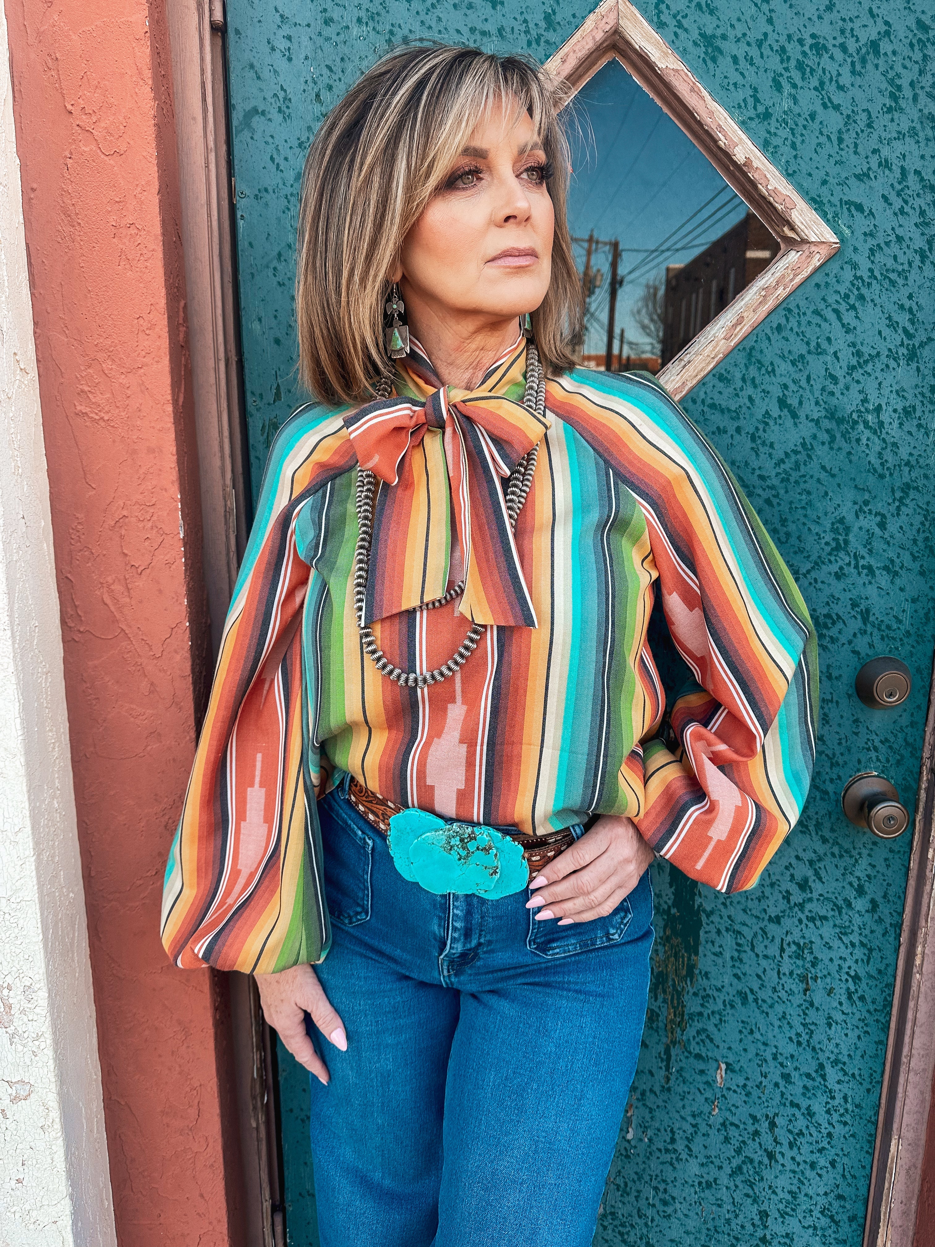 Colorful Leopard Grove blouse